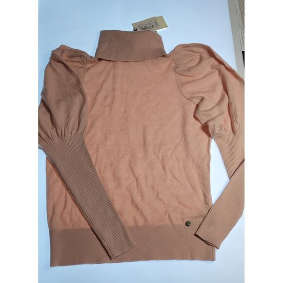 Ted Baker Aidabel Sweater Small Dusty Pink Cashmere Blend Puff Sleeve Mock Neck - Picture 15 of 15